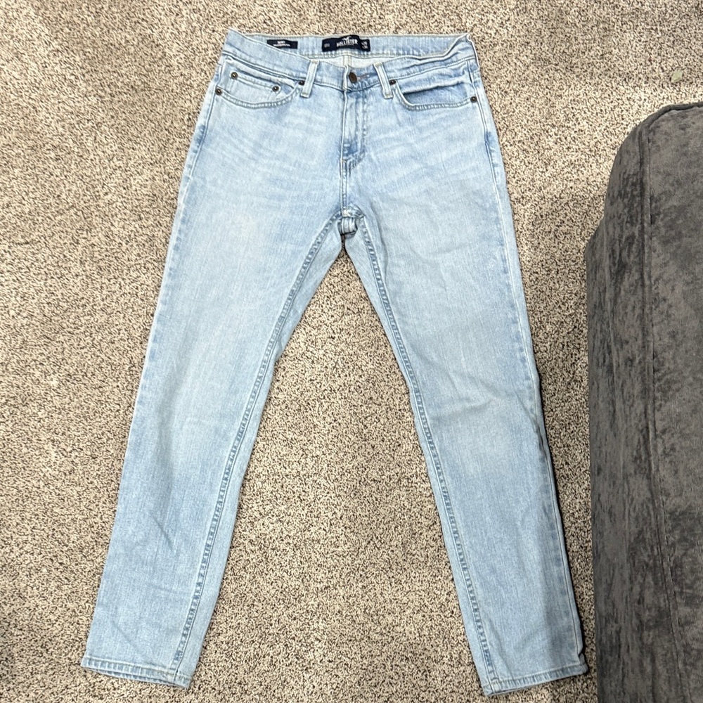 Hollister Men's Slim Jeans in Light Blue Size 28X30 smoke free home